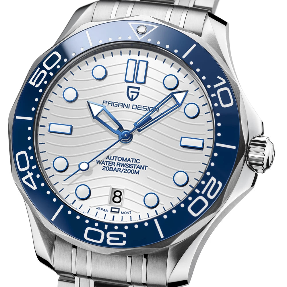 Pagani Design Diver 200M Steel Blue White