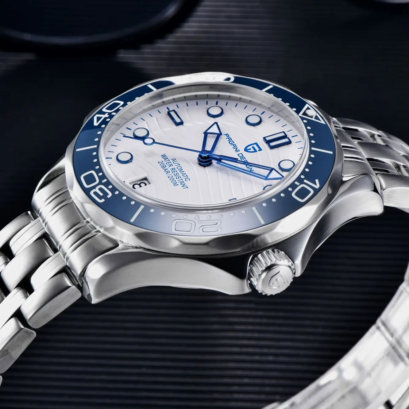 Pagani Design Diver 200M Steel Blue White